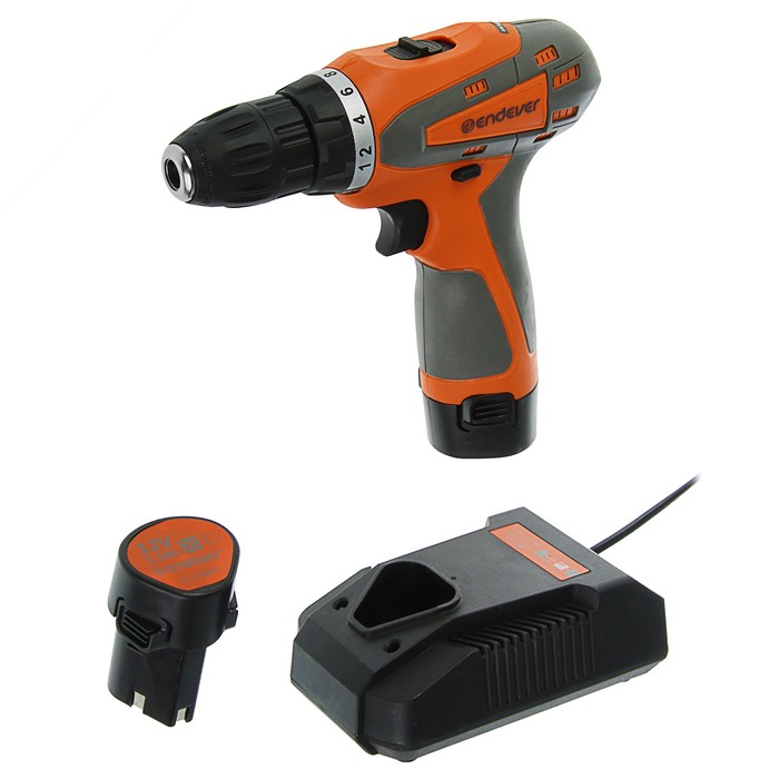Дрель аккумуляторная Endever Spectre-2010, 10.8 В, 1000 об/мин, 1.3 Ач