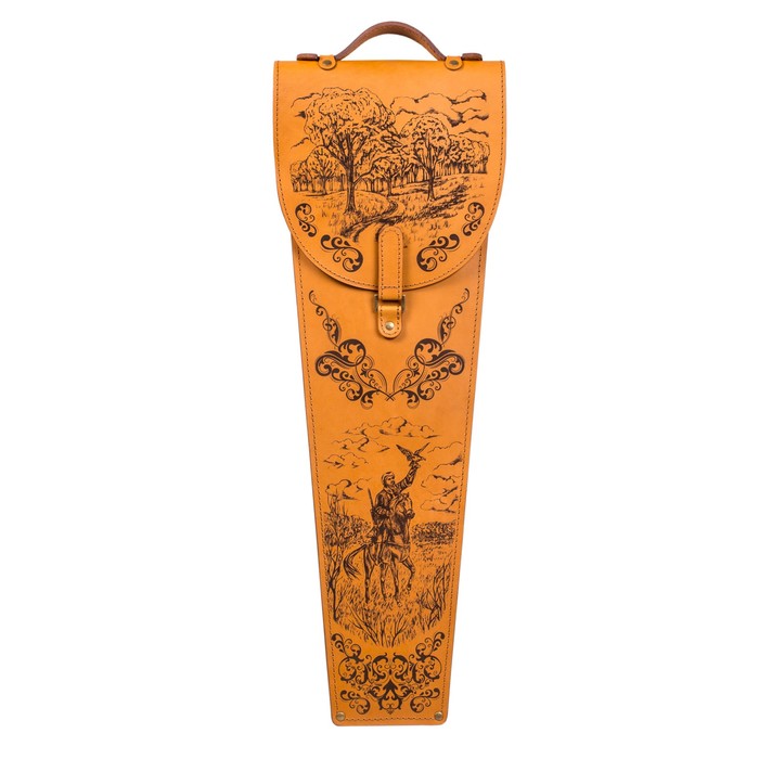 Шампуры подарочные 6 шт. в колчане из натуральной кожи