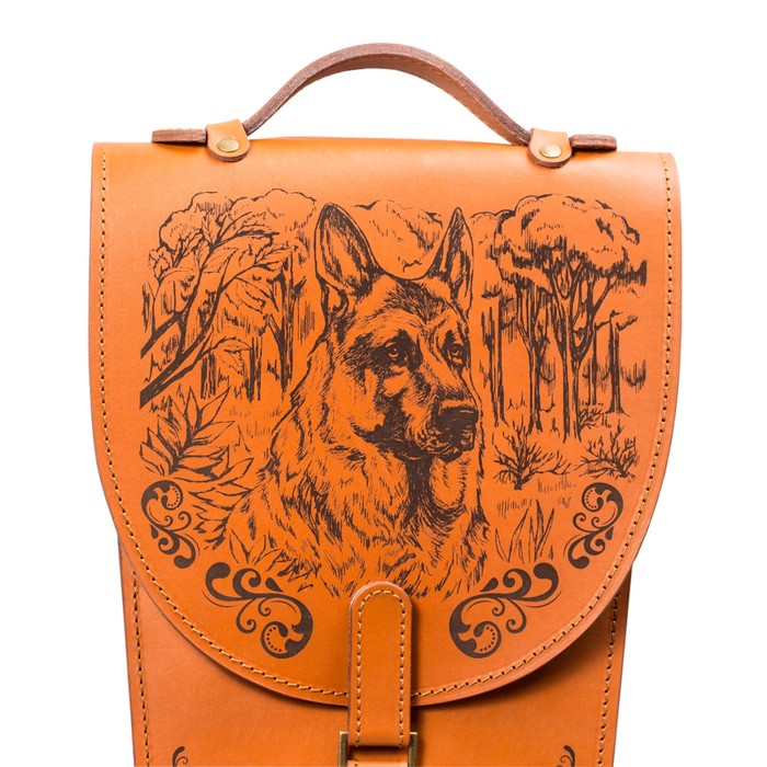 Шампуры подарочные 6 шт. «Собака» в колчане из натуральной кожи