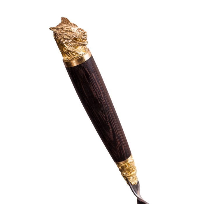 Шампуры 6 шт. «Разные звери» с рукоятью из венге и латуни