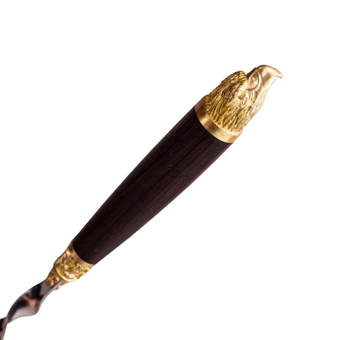 Шампуры 6 шт. «Разные звери» с рукоятью из венге и латуни