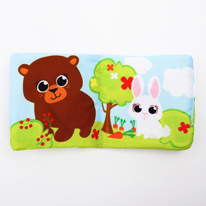 Мягкая книжка-шуршалка «Кто что ест?», 10х10 см