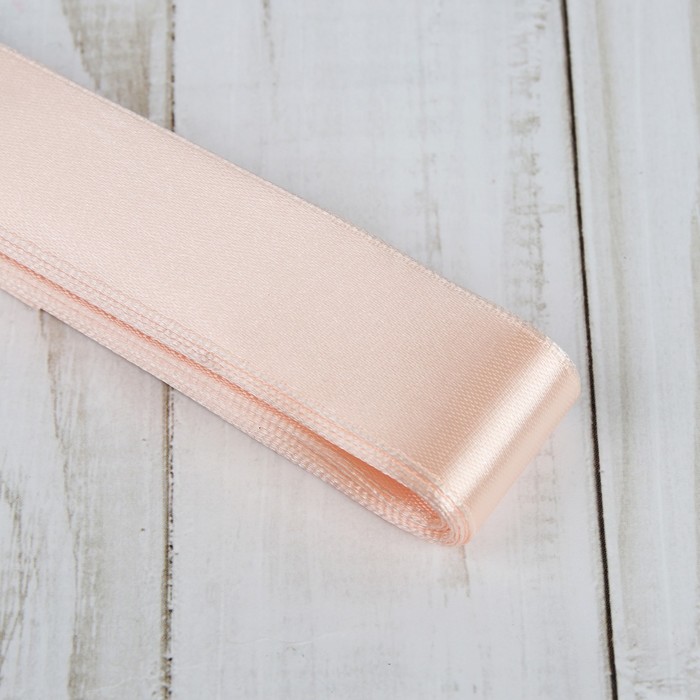 Лента атласная, 25мм, 5,4м, №002, цвет светло-розовый