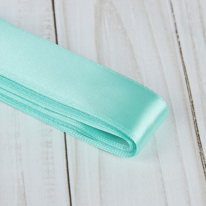 Лента атласная, 25мм, 5,4м, №010, цвет мятный