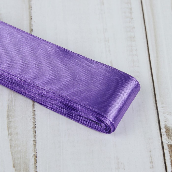 Лента атласная, 25мм, 5,4м, №034, цвет тёмно-сиреневый