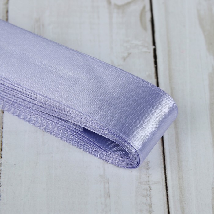 Лента атласная, 25мм, 5,4м, №081, цвет светло фиолетовый