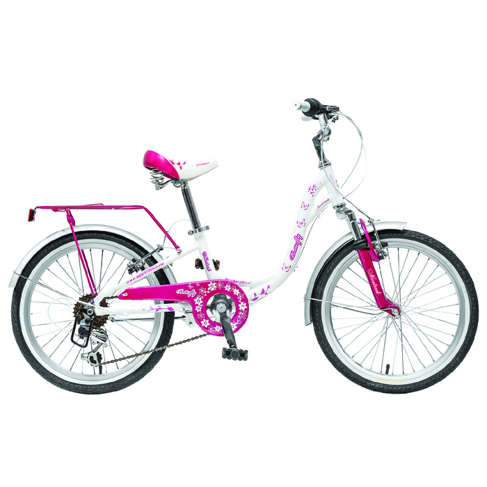 Велосипед 20" Novatrack Butterfly, цвет белый