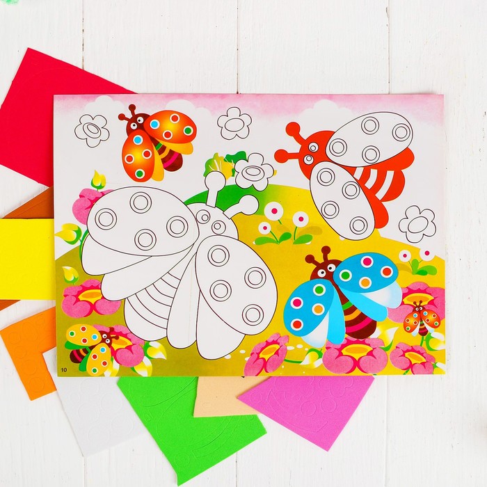 Аппликация 3D "Божьи коровки" из ЕVA