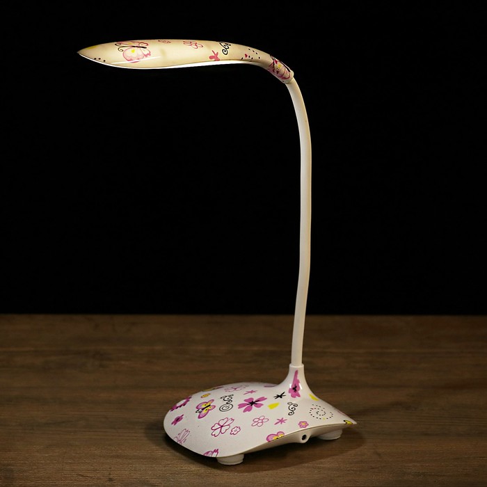 Лампа настольная сенсорная "Бабочки" АКБ USB 16LED 5вт 12.5х10,5х42,5