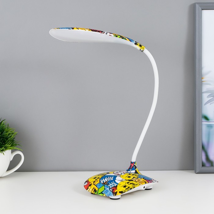 Лампа настольная сенсорная "Графити" АКБ USB 16LED 5вт 12,5х10,5х42,5