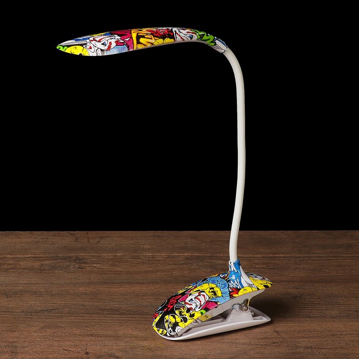 Лампа сенсорная "Графити прищепка" АКБ USB 16LED 5вт 5,7х11,8х43,5