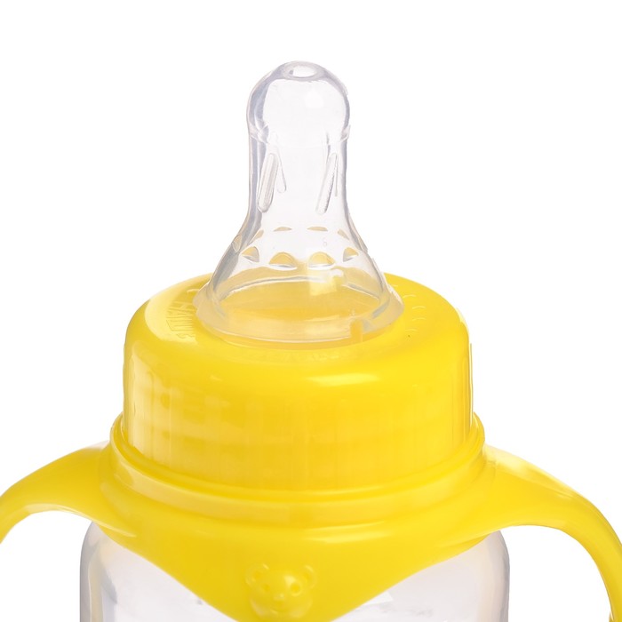 Бутылочка для кормления «Совушка Лили» детская классическая, с ручками, 150 мл, от 0 мес., цвет фуксия