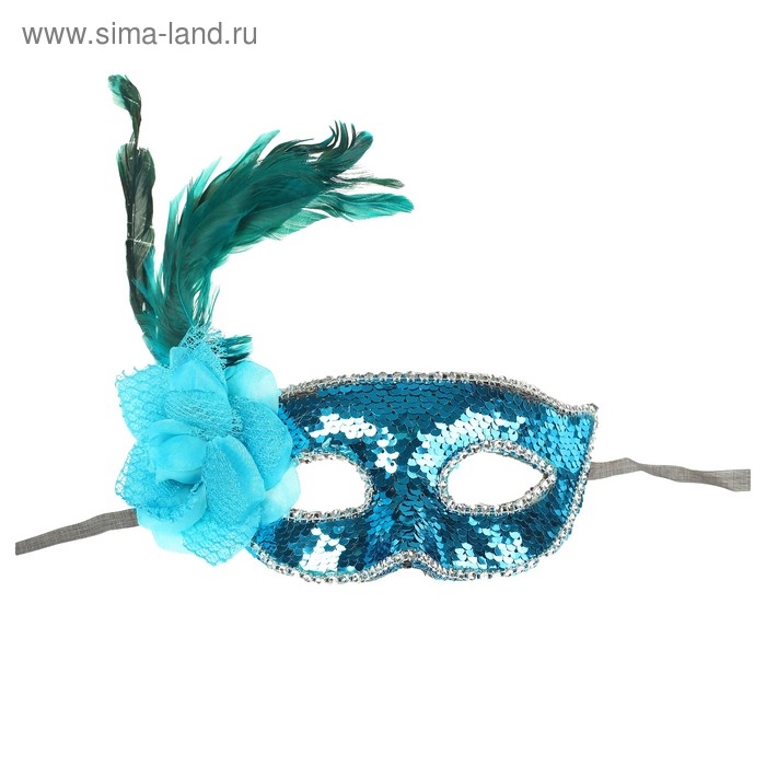 фото Карнавальная маска «венеция», цвет голубой страна карнавалия