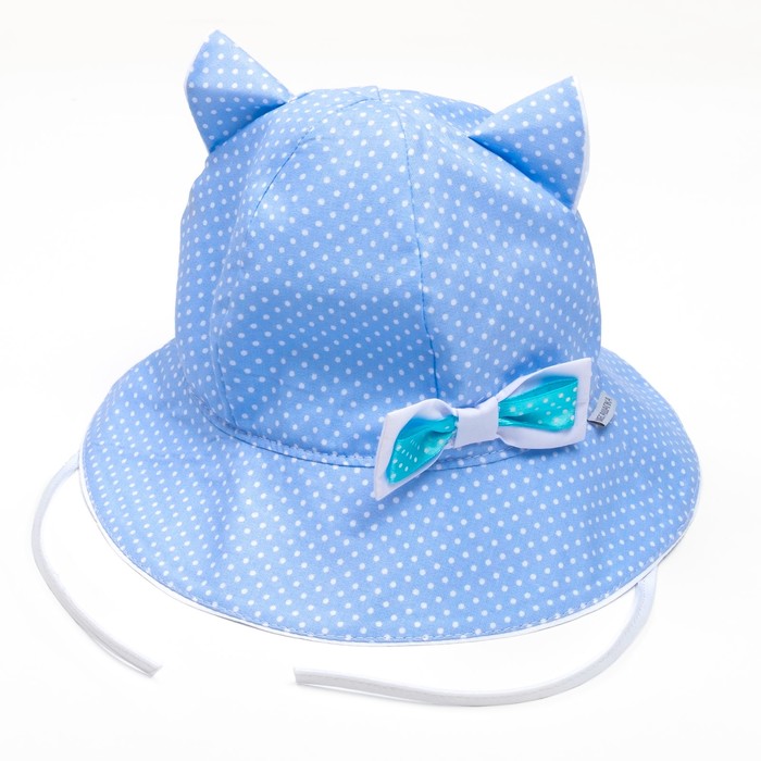 Панама для девочки 1857, цвет голубой, размер 48-50 см