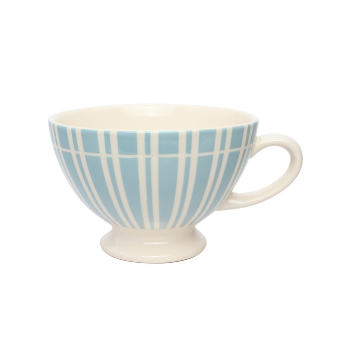 Бульонница с ручкой 500 мл, бледно-голубая