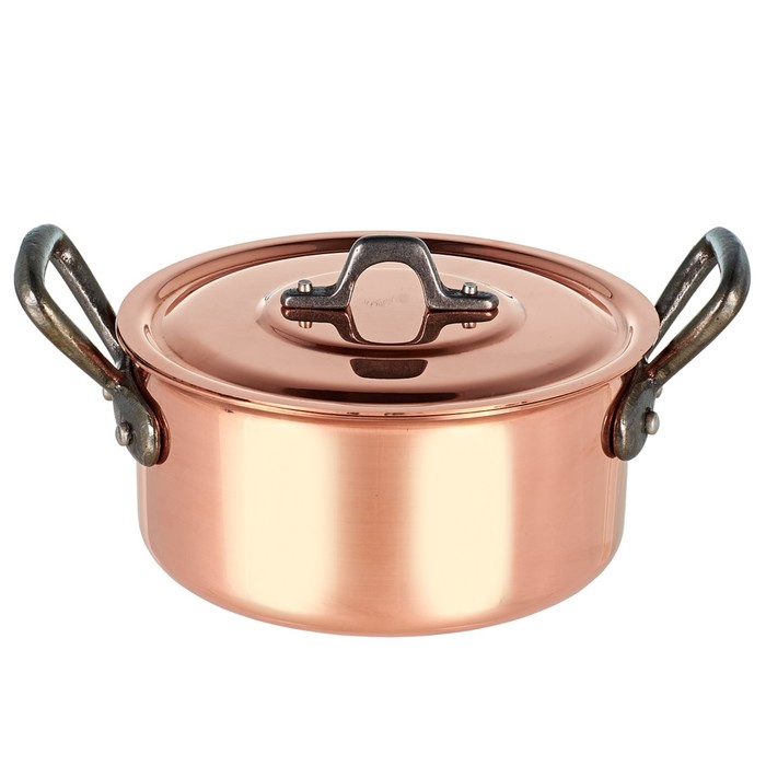 Кастрюля низкая с крышкой 14 см, 2,6 л