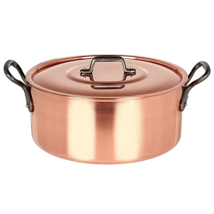 Кастрюля низкая с крышкой 28 см, 4,5 л