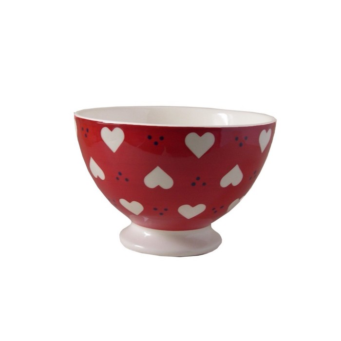 Пиала "Сердца" 500 мл, 14,5 см, красная