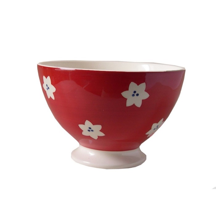 Пиала "Цветы" 500 мл, 14,5 см, красная