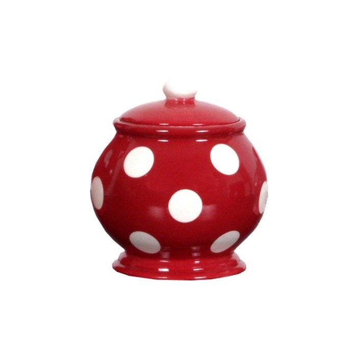 Сахарница с крышкой 300 мл, красная