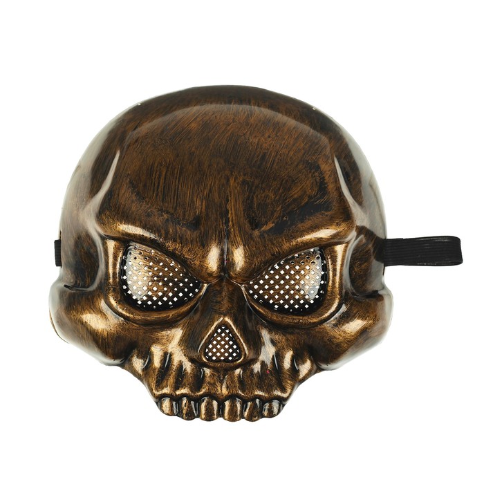 Карнавальная маска "Череп", цвет золото
