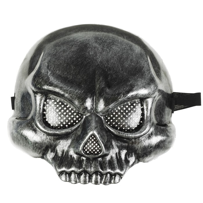 Карнавальная маска "Череп", цвет серебро