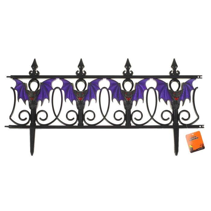 Прикол оградка "Летучая мышь", цвет черный