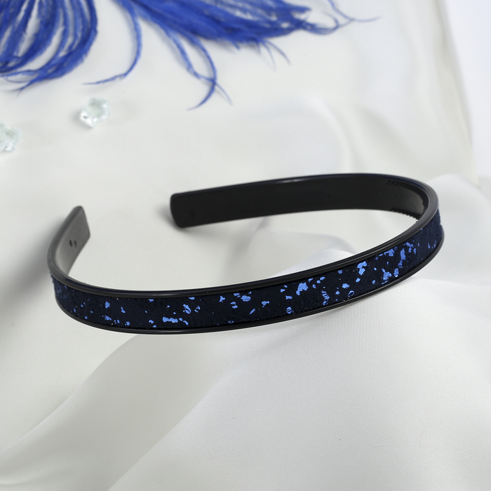 Ободок для волос "Окантовка" 0,9 см блеск, микс