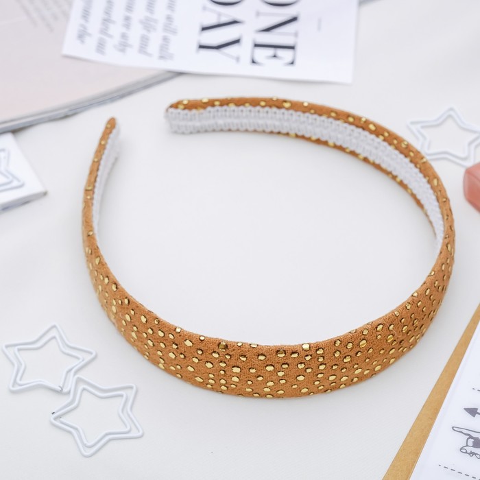 Ободок для волос "Космея" 2,5 см точки, микс