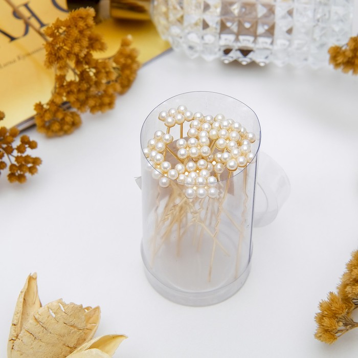 Шпилька для волос "Скромность", жемчужинки