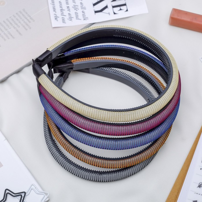 Ободок для волос "Романтик" 1,1 см полоски микс