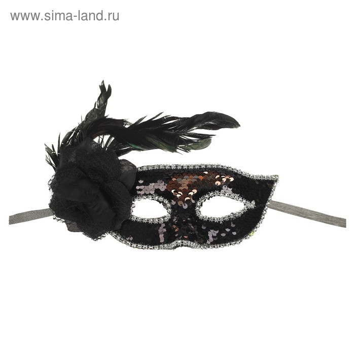 фото Карнавальная маска «венеция», цвет чёрный страна карнавалия