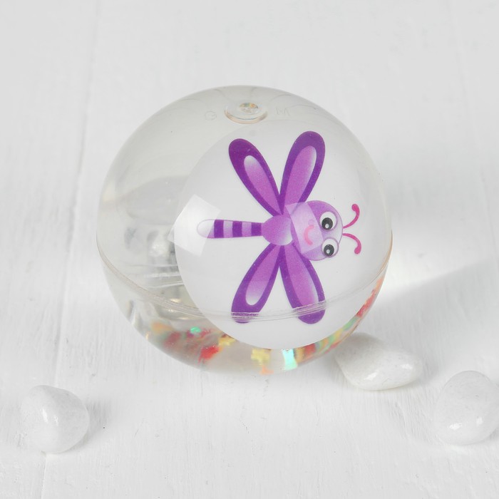 Мяч световой "Стрекоза" с водой 6,5 см, цвета МИКС