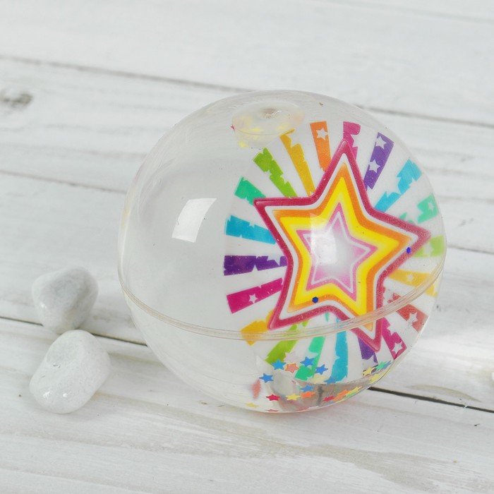 Мяч световой "Звезда" с водой 6,5 см