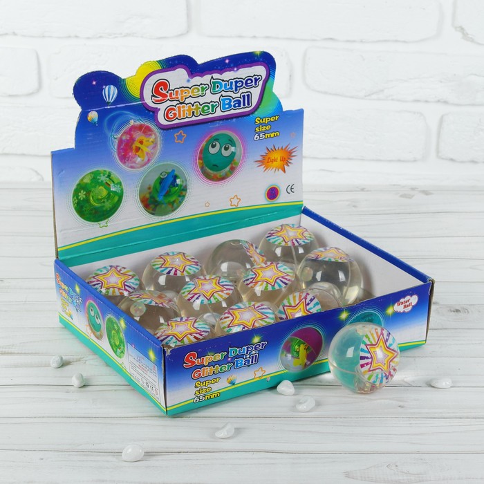 Мяч световой "Звезда" с водой 6,5 см