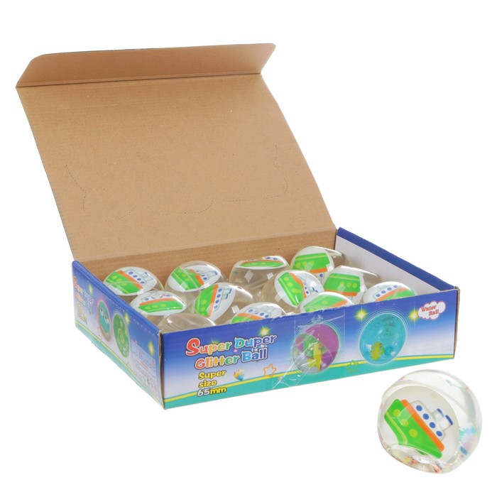 Мяч световой "Кораблик" с водой 6,5 см, цвета МИКС