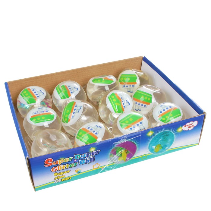 Мяч световой "Кораблик" с водой 6,5 см, цвета МИКС