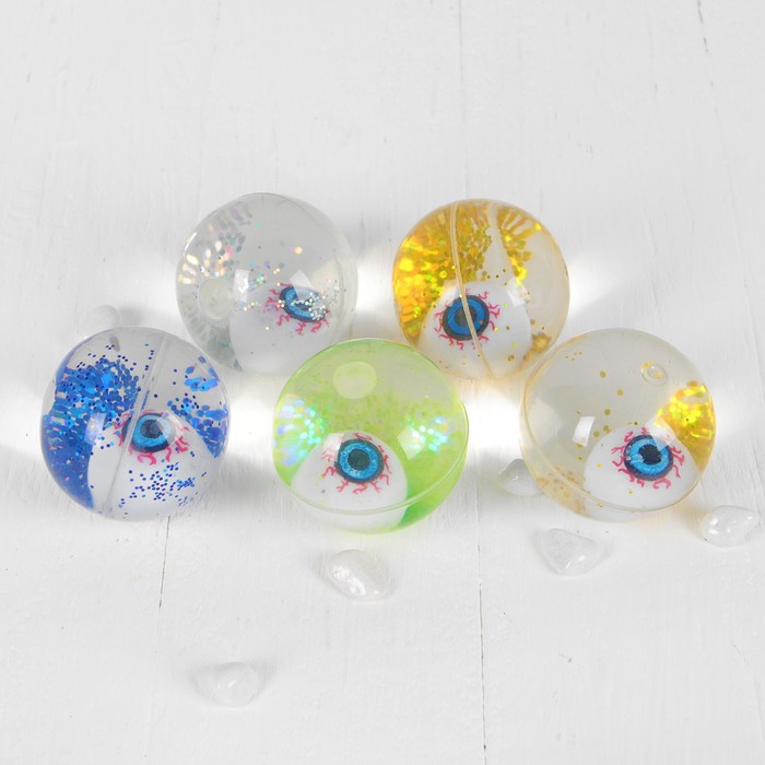 Мяч световой "Глаз" с водой 6,5 см, цвета МИКС