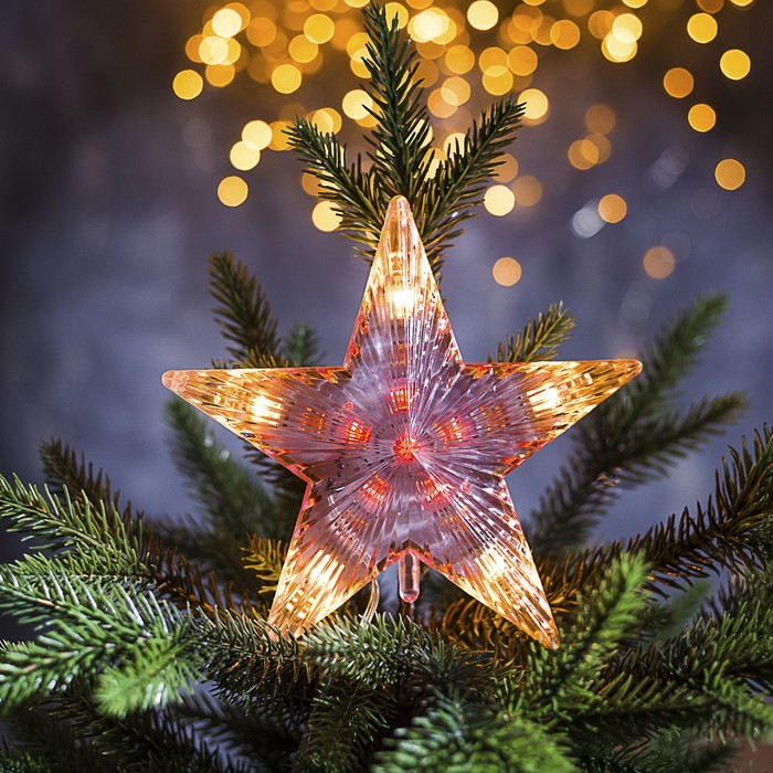 Фигура "Звезда белая ёлочная" 17Х17 см, пластик, 20 LED, 240V МУЛЬТИ УЦЕНКА