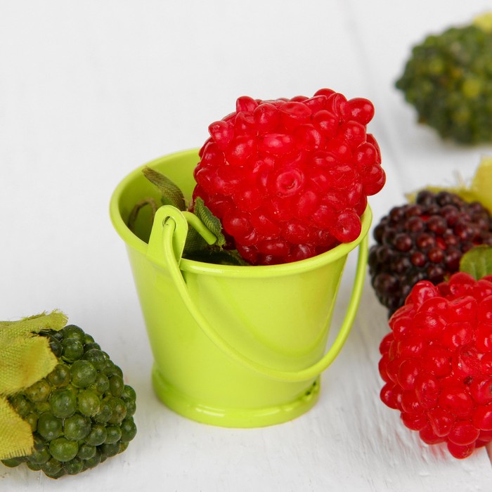 Миниатюра "Ведро малое", размер 4*4*3,5, цвет зелёный