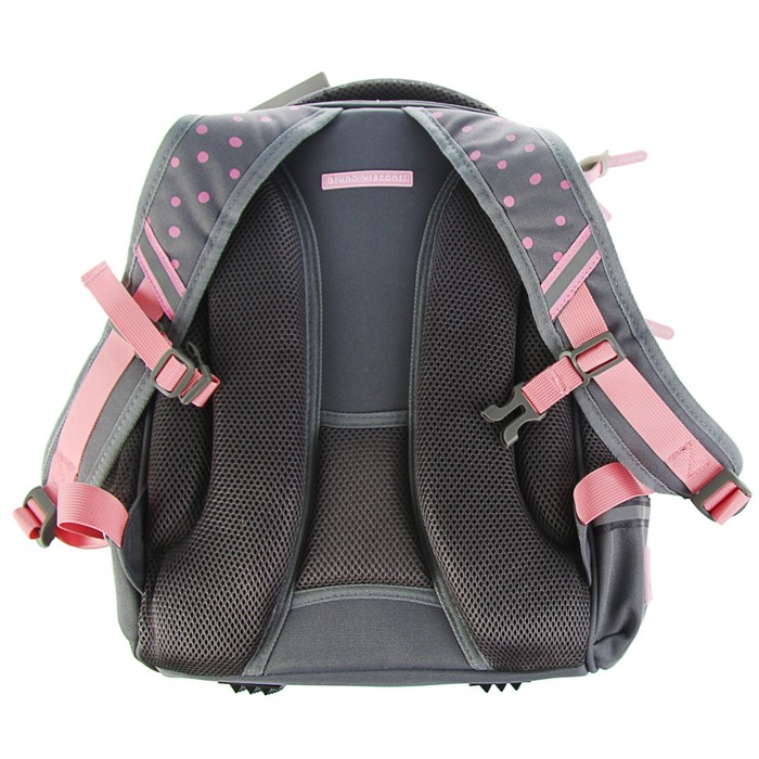 Рюкзак каркасный Bruno Visconti 38*30*20 дев. "Be happy", серый