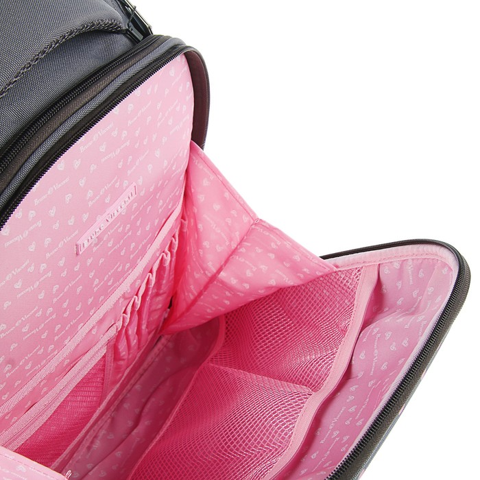 Рюкзак каркасный Bruno Visconti 38*30*20 дев. "Be happy", серый