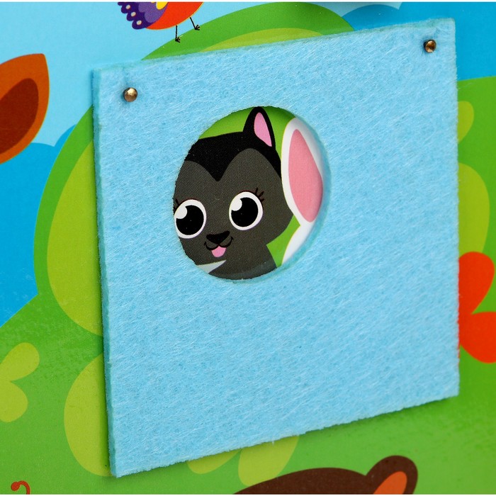 Бизиборд "Лесные зверята", 25 х 25 см