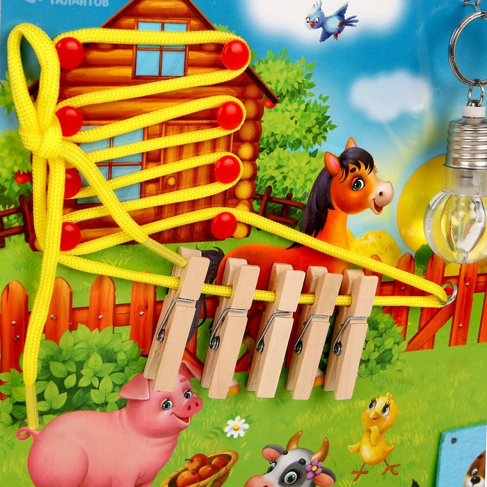 Бизиборд "Солнечная ферма", 25 х 25 см