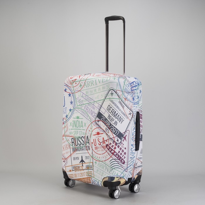 Чехол для чемодана "Печати на белом", 24"