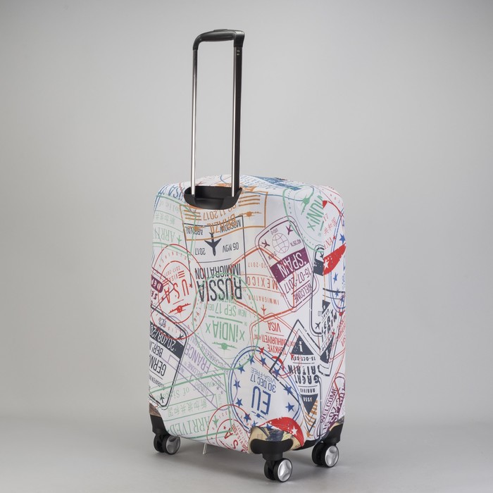 Чехол для чемодана "Печати на белом", 24"