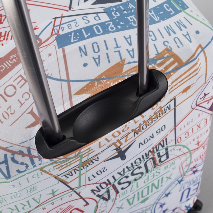 Чехол для чемодана "Печати на белом", 24"