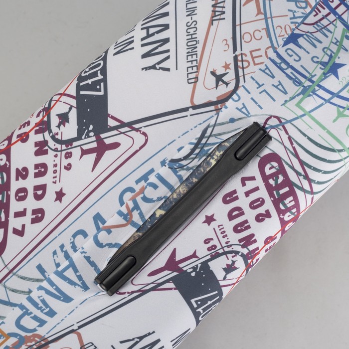 Чехол для чемодана "Печати на белом", 24"