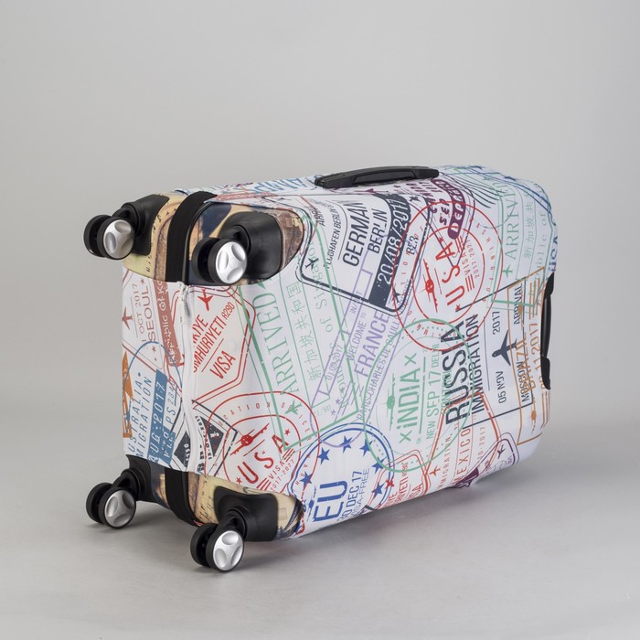 Чехол для чемодана "Печати на белом", 24"