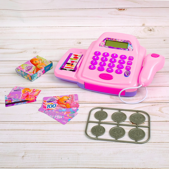 Касса с продуктовой тележкой, феи ВИНКС, 30 предметов